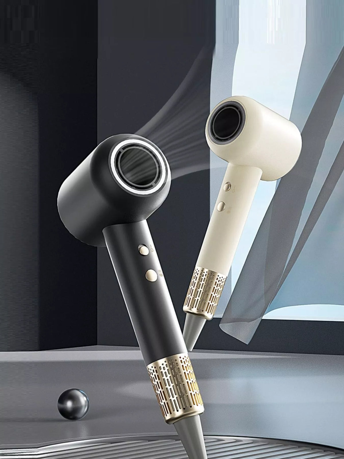 Hair dryer nozzle close up