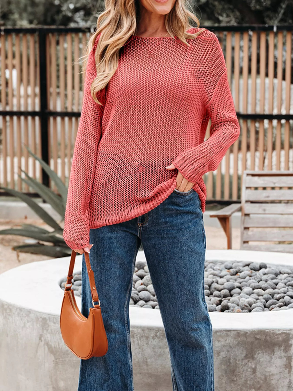Crochet top stitch detail