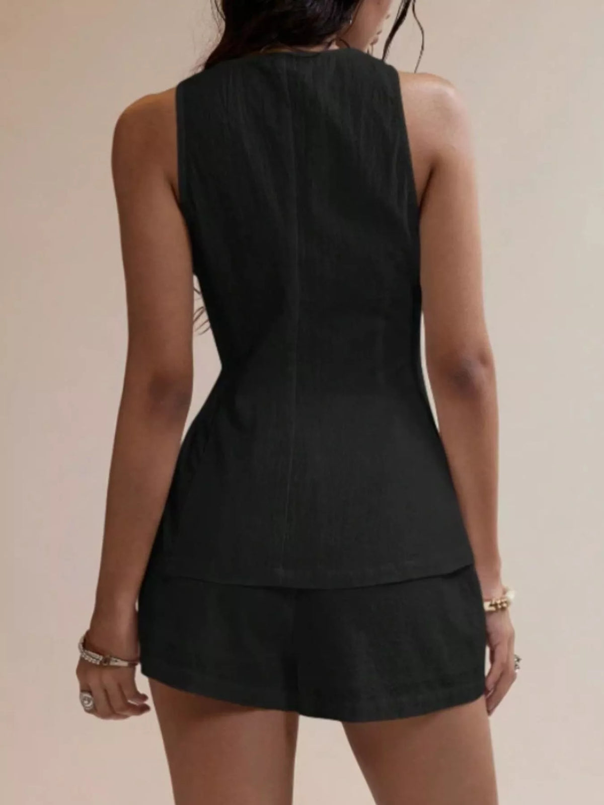 Button Down Sleeveless Top and Shorts Set, view 19