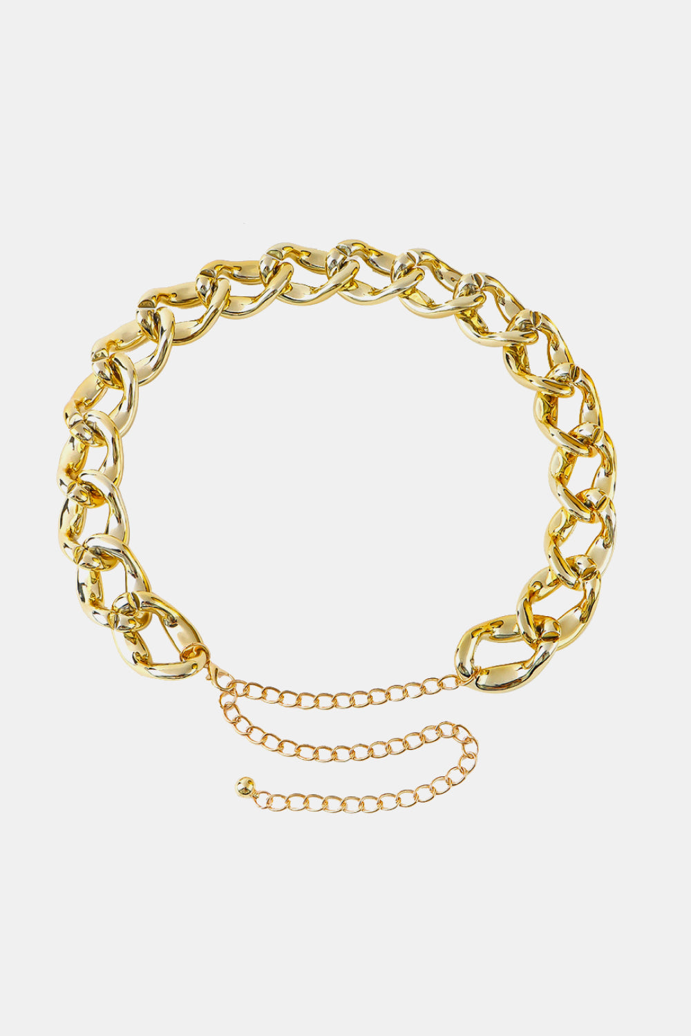 1.2" Width Acrylic Curb Chain Belt - Fashorio