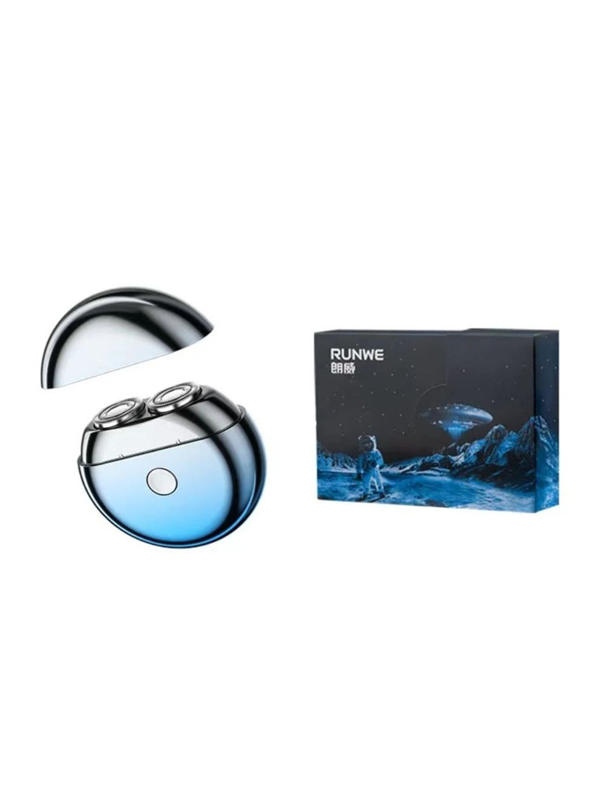 Portable mini electric shaver lifestyle shot