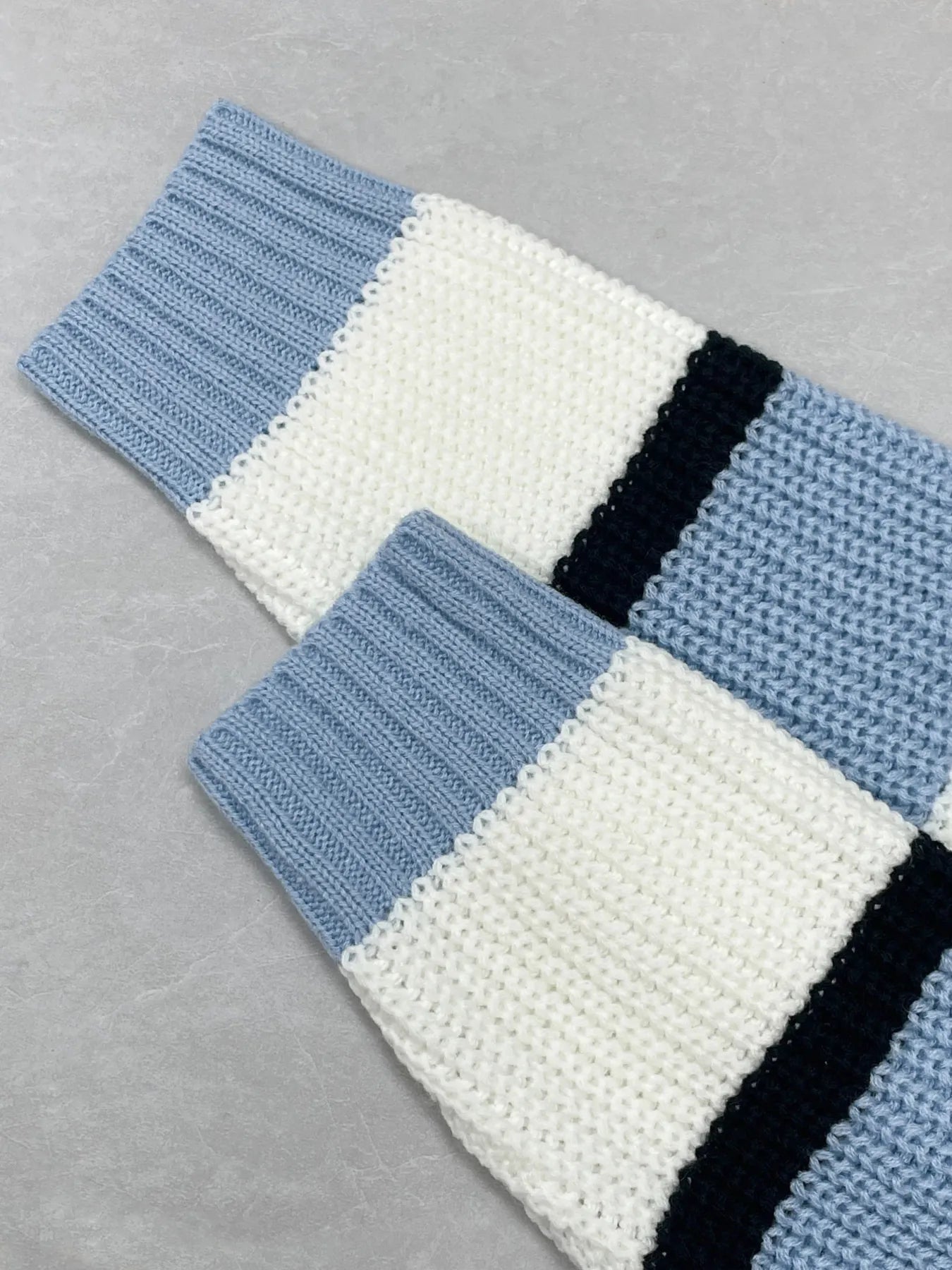 Striped V-Neck Color Block Sweater - Fashorio