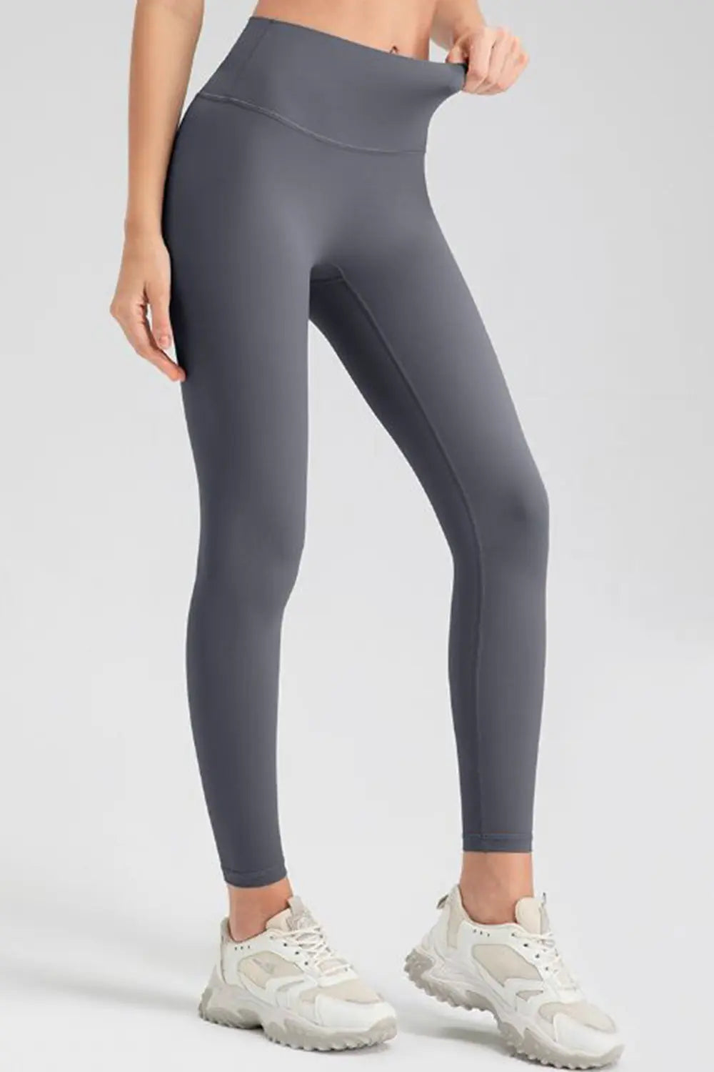 wide waistband sport leggings side view