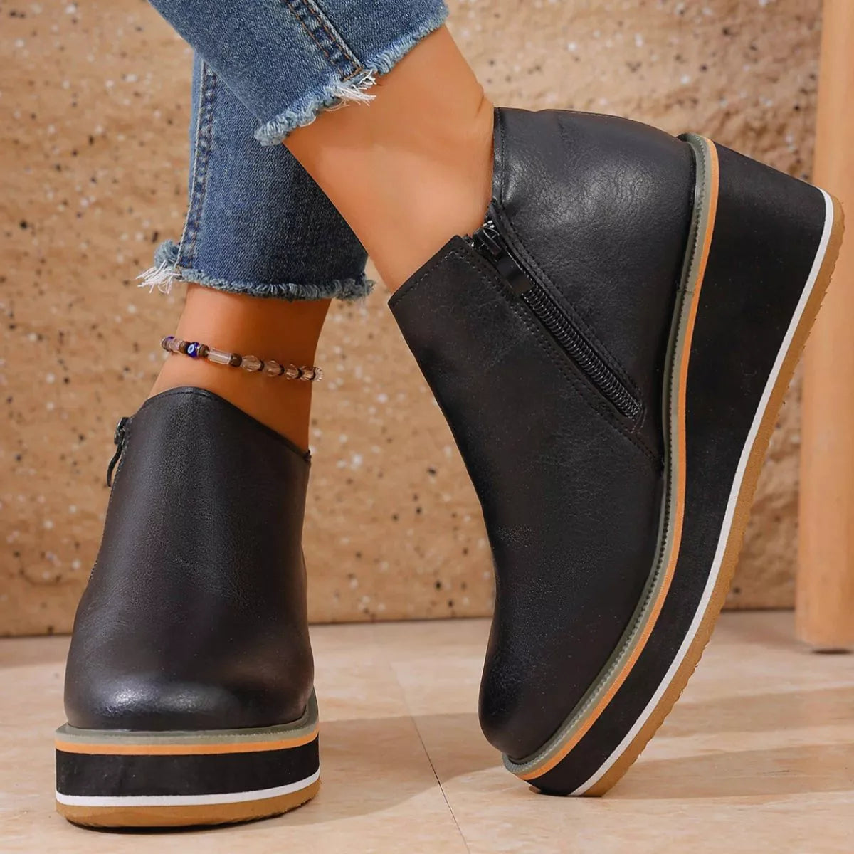 Wedge boots lifestyle shot