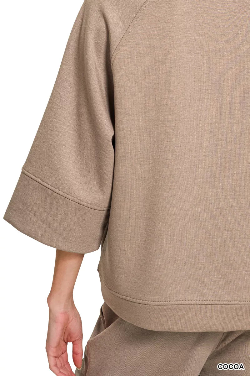 Scuba pullover two piece set side profile