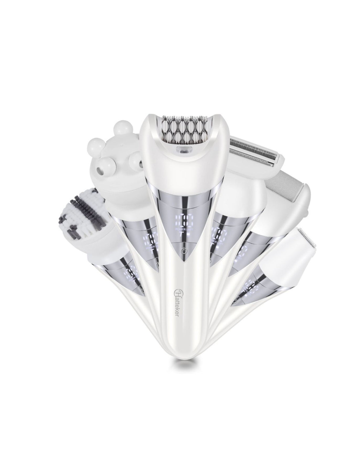 White painless electric epilator set