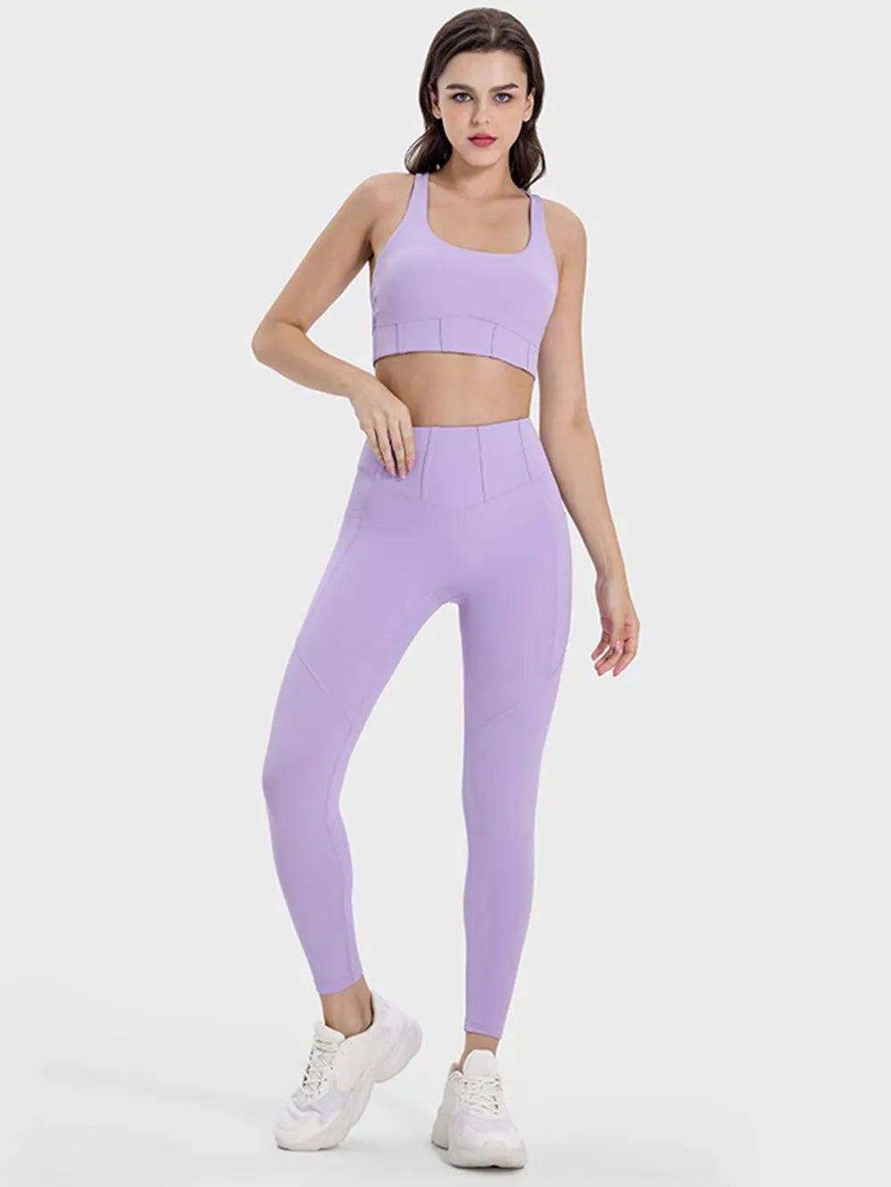 Millennia Square Neck Wide Strap Active Tank - Fashorio