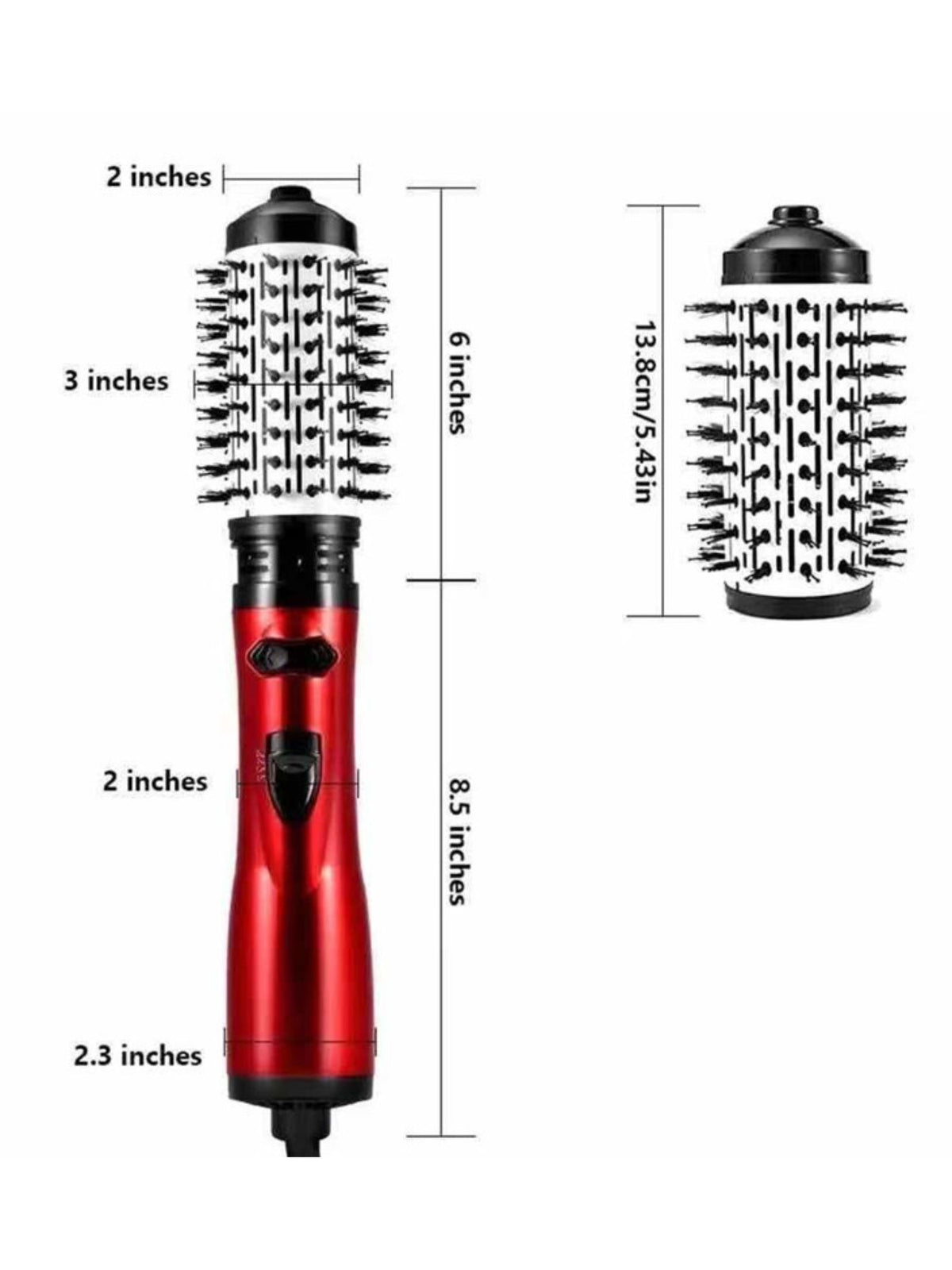 Hot air brush bristle head detail