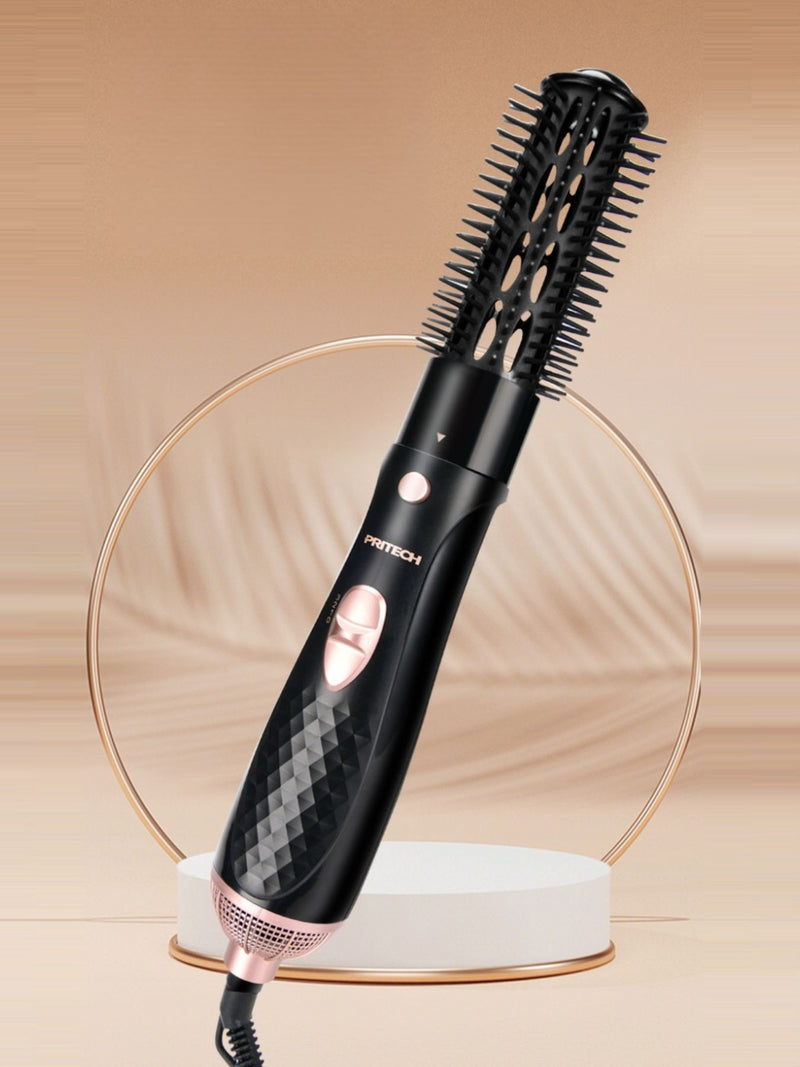Black fast heating curling iron set front view