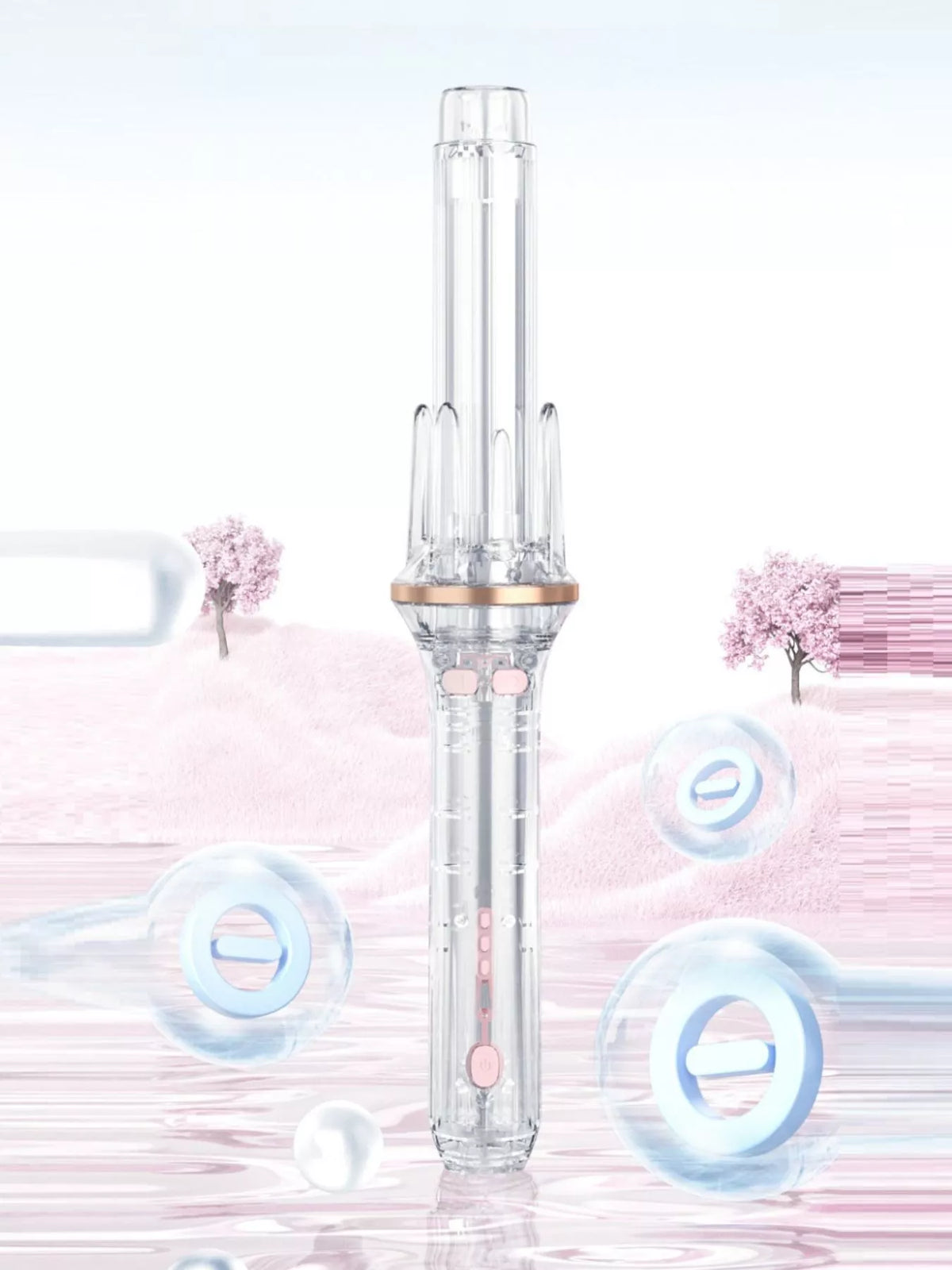 Curling iron handle and controls
