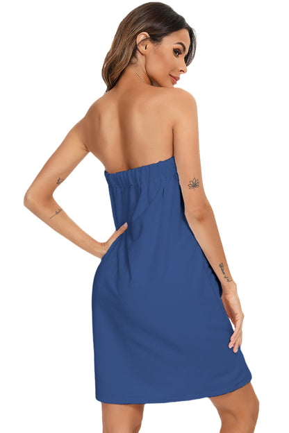 Strapless Robe with pocket - Fashorio