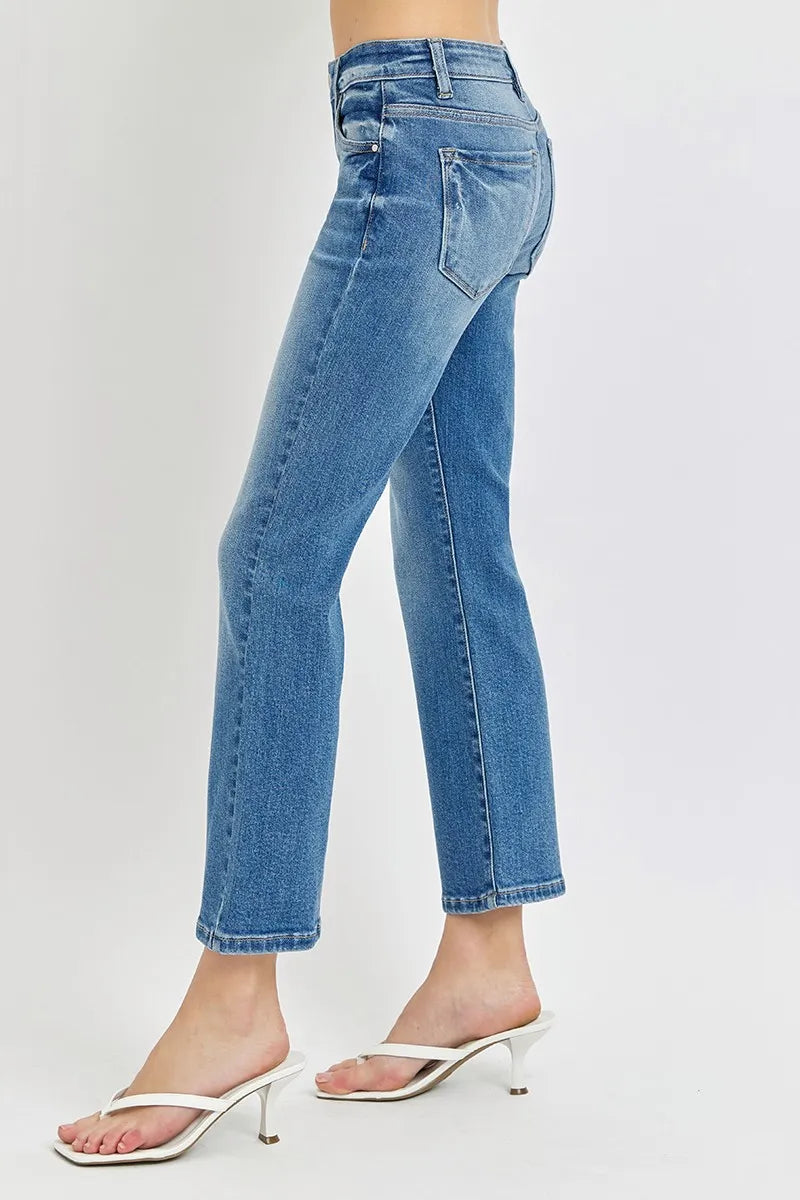 RISEN cropped flare jeans full length styling