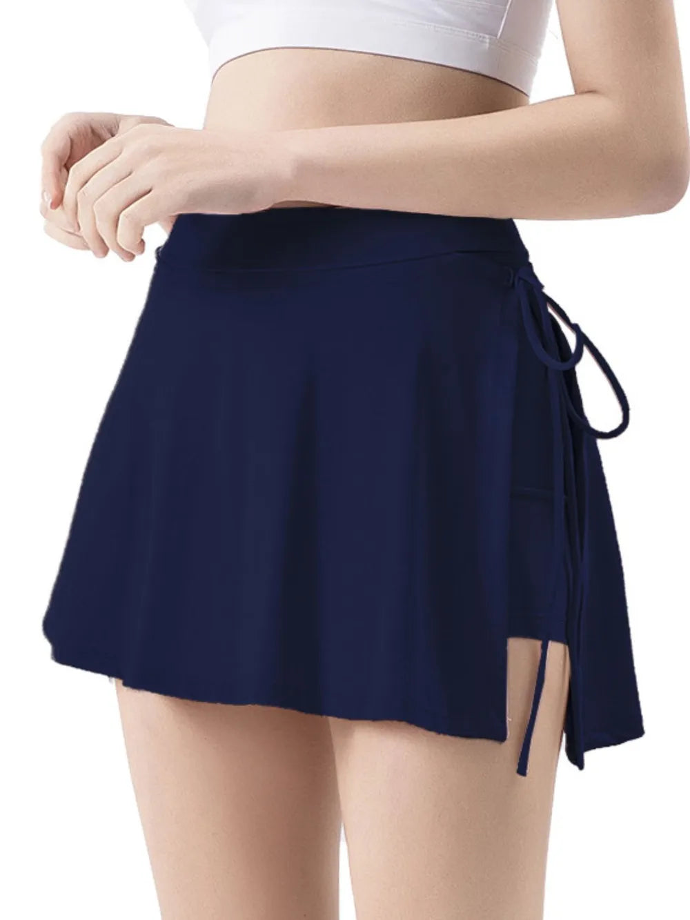 High Waist Active Skort with Pockets back detail 21