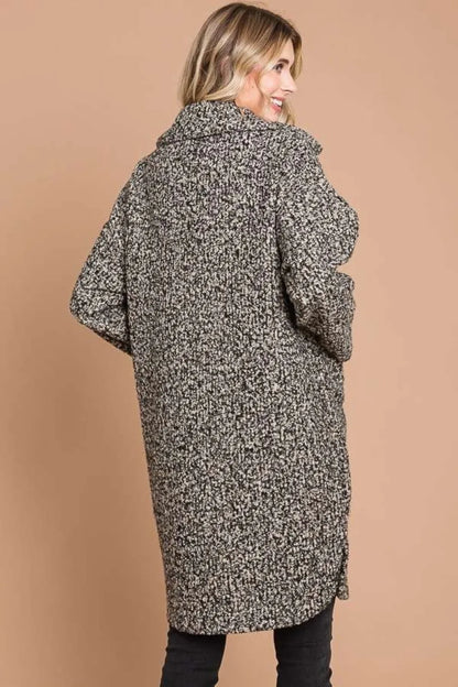 Culture Code Full Size Lapel Collar Double Breast Teddy Coat - Fashorio