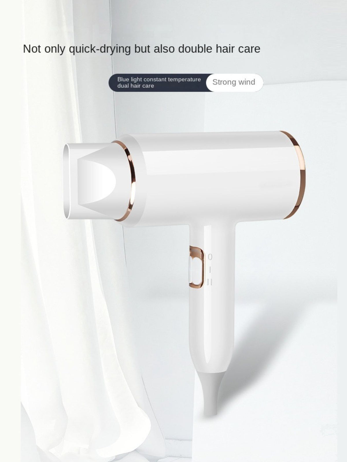 Quick drying high speed hair dryer in white