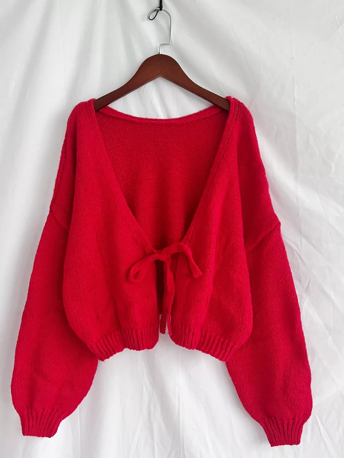 Chunky knit cardigan oversized drape