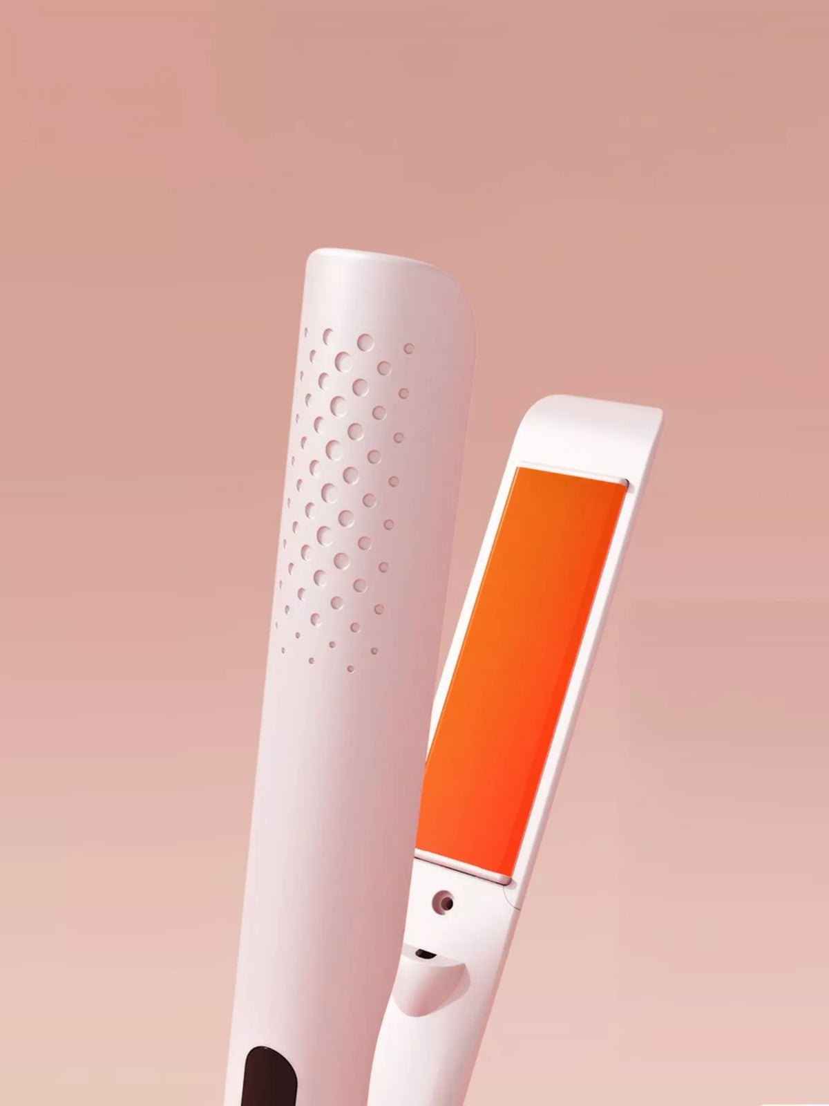 Straightener heating plates close up
