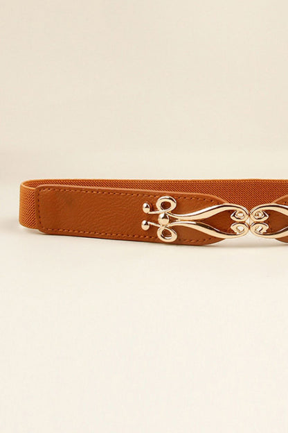 Alloy Buckle Elastic Belt - Fashorio
