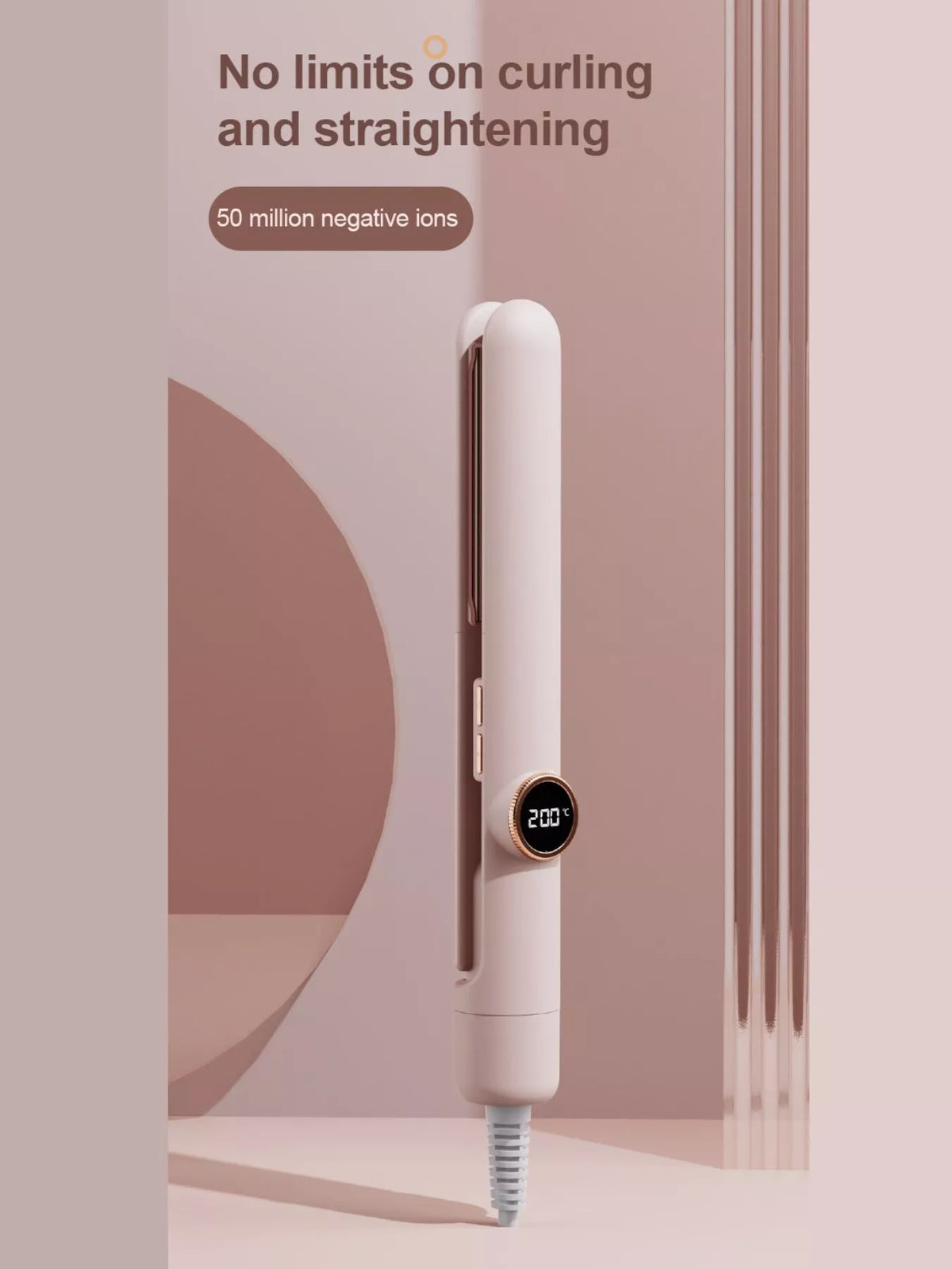 Straightener in dusty pink color
