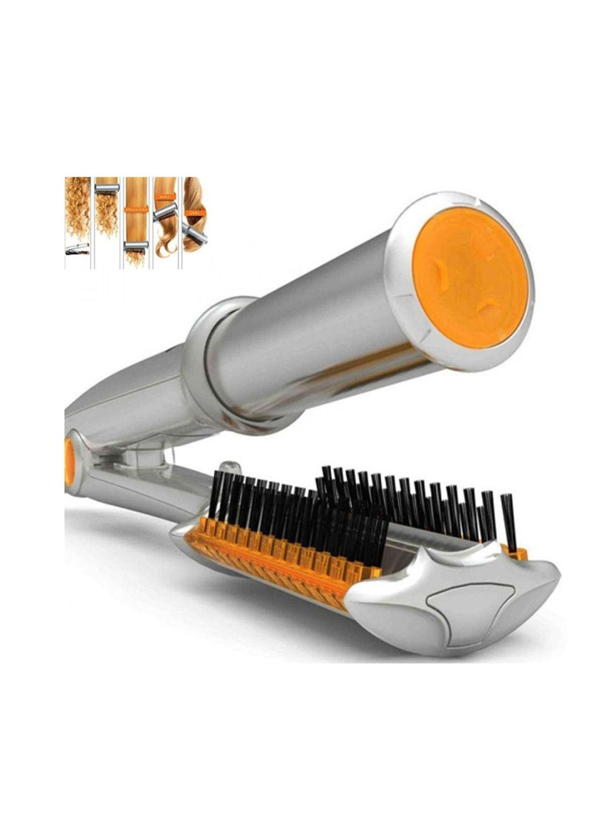 Curling iron in silver color