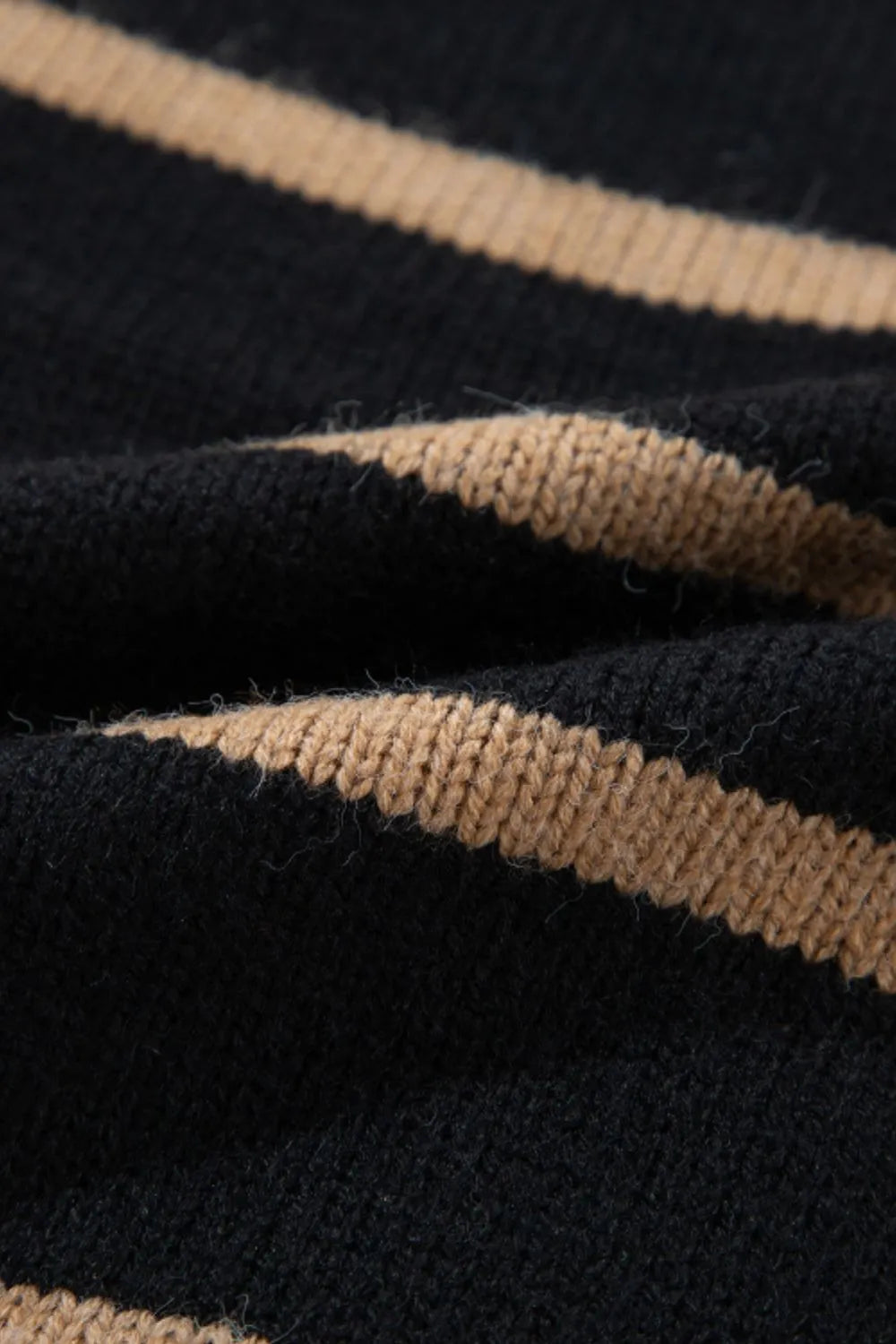 Striped Button Down Long Sleeve Cardigan - Fashorio