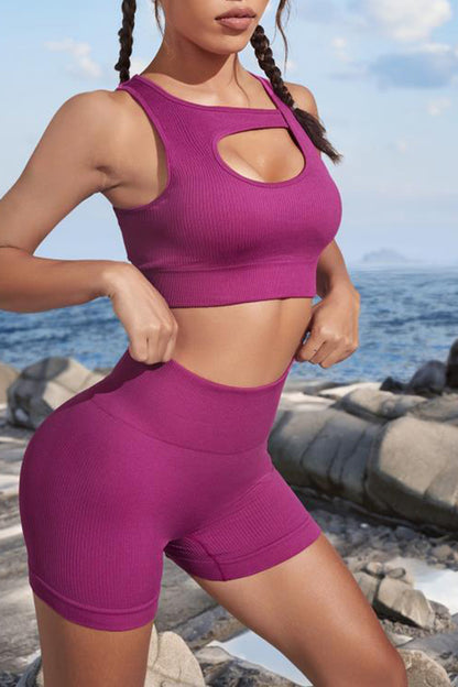 Cutout Two-Piece Sports Set - Fashorio