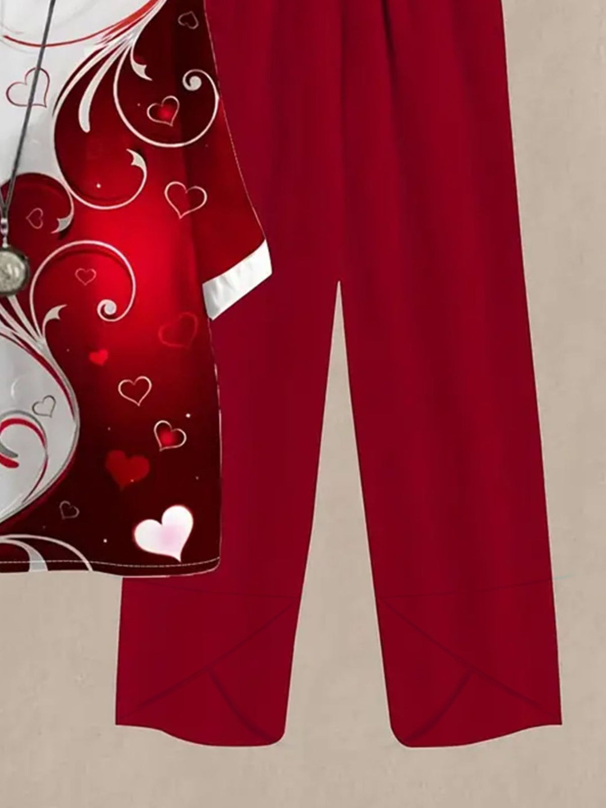 Printed top and pants set color option