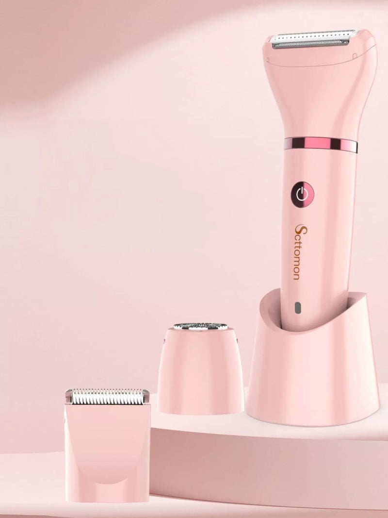 Pale blush portable waterproof epilator front view