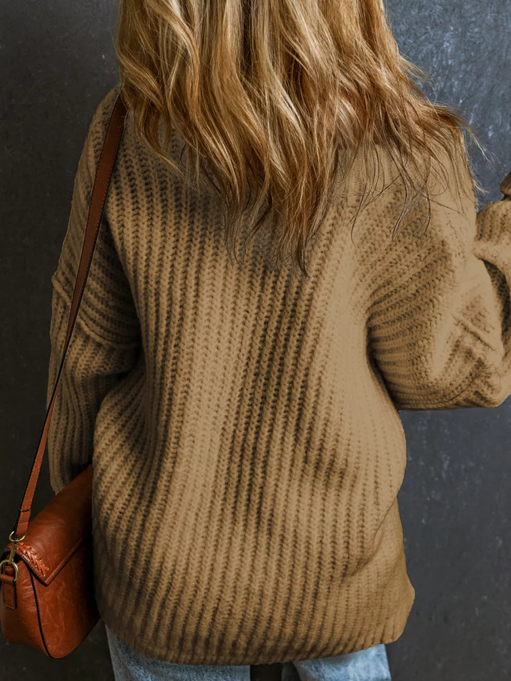 Slouchy Chunky Ribbed Sweater view 11