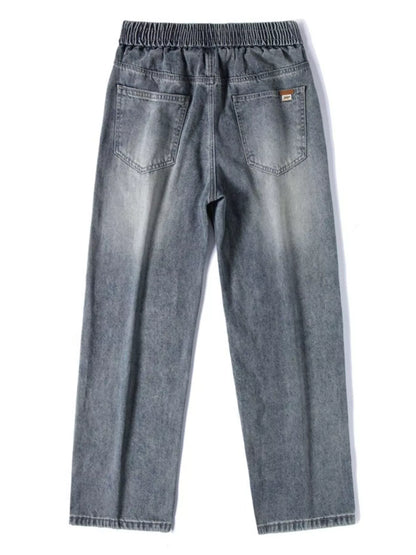 Men's Plus Size Pocketed Wide Leg Jeans - Fashorio