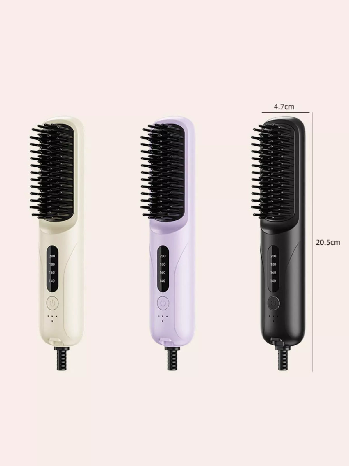 Straightening comb held in hand