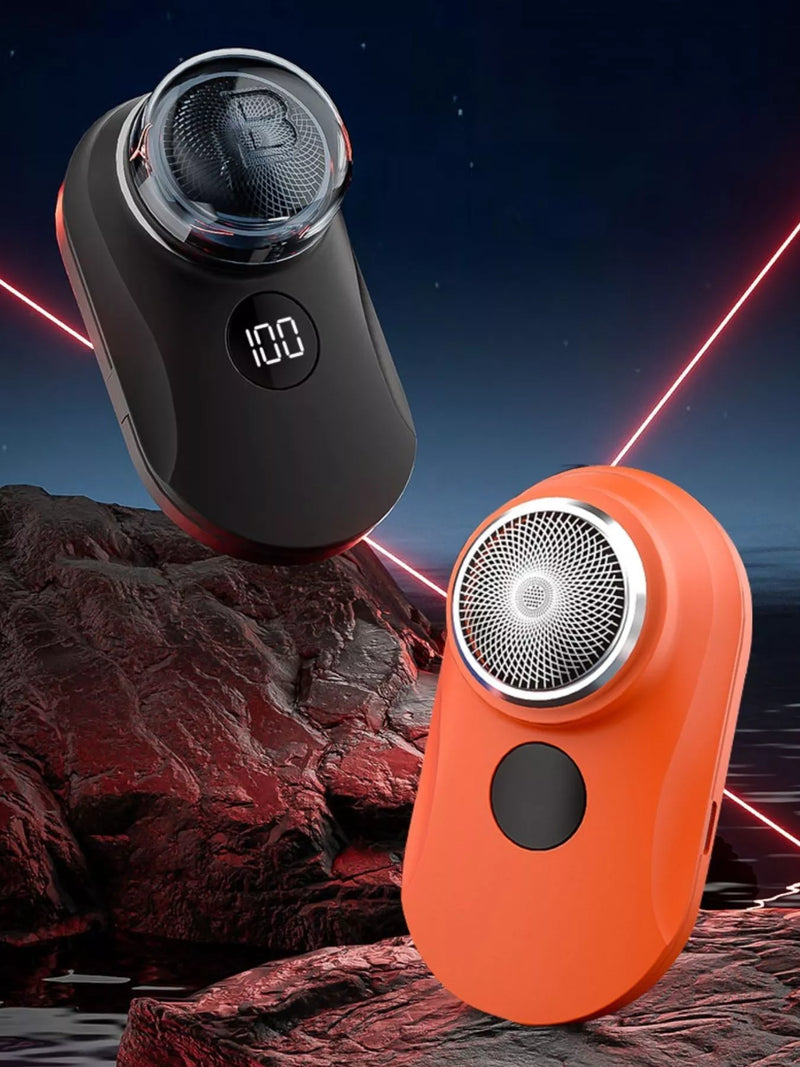 Portable mini electric shaver front view