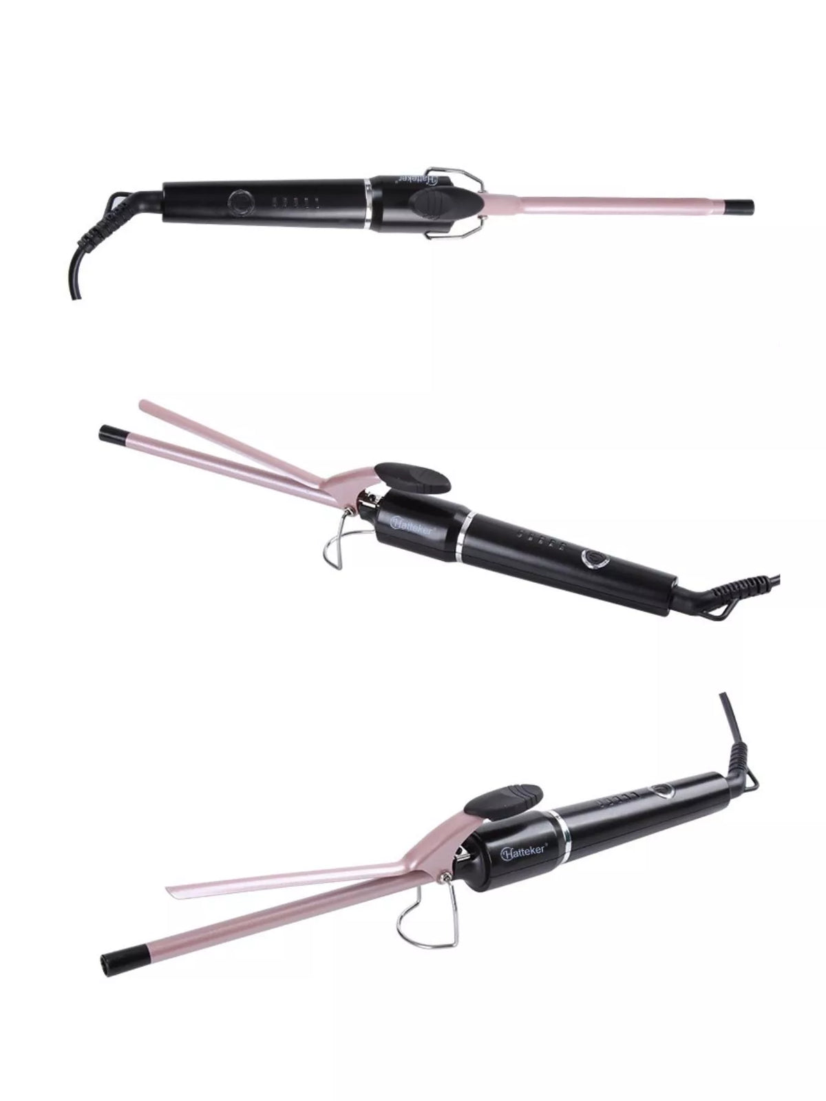 Curls created with the curling wand