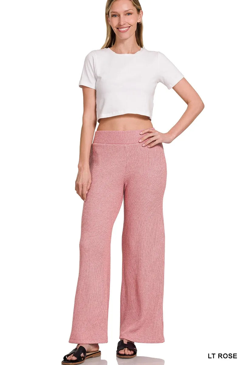 Boxy Sweater Top and Pants Set in Rose view 9