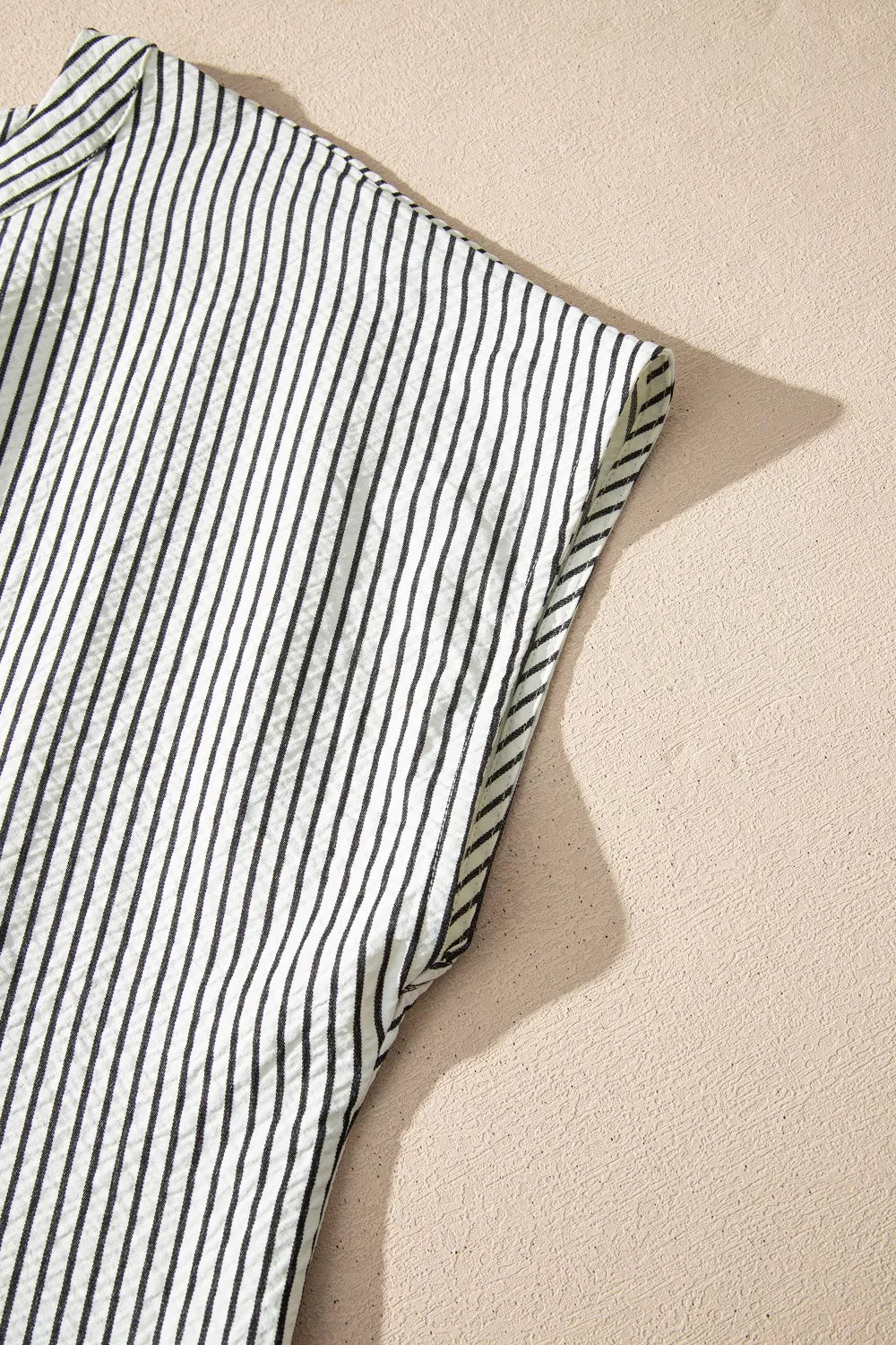striped ruffle button front maxi dress back detail