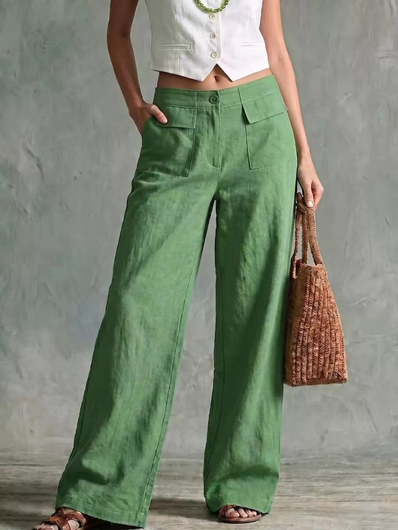 Wide leg pants front view