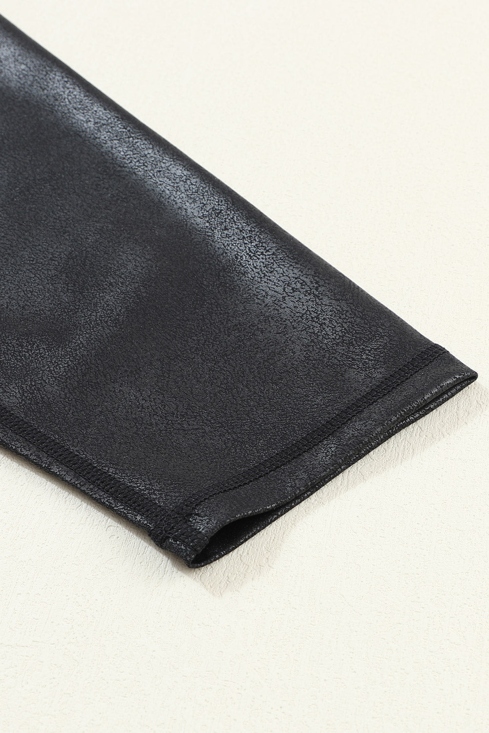 Black leggings styled with a casual top