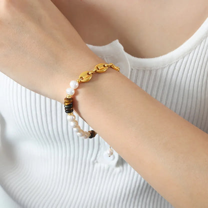 18K Gold-Plated Titanium Steel Bracelet - Fashorio