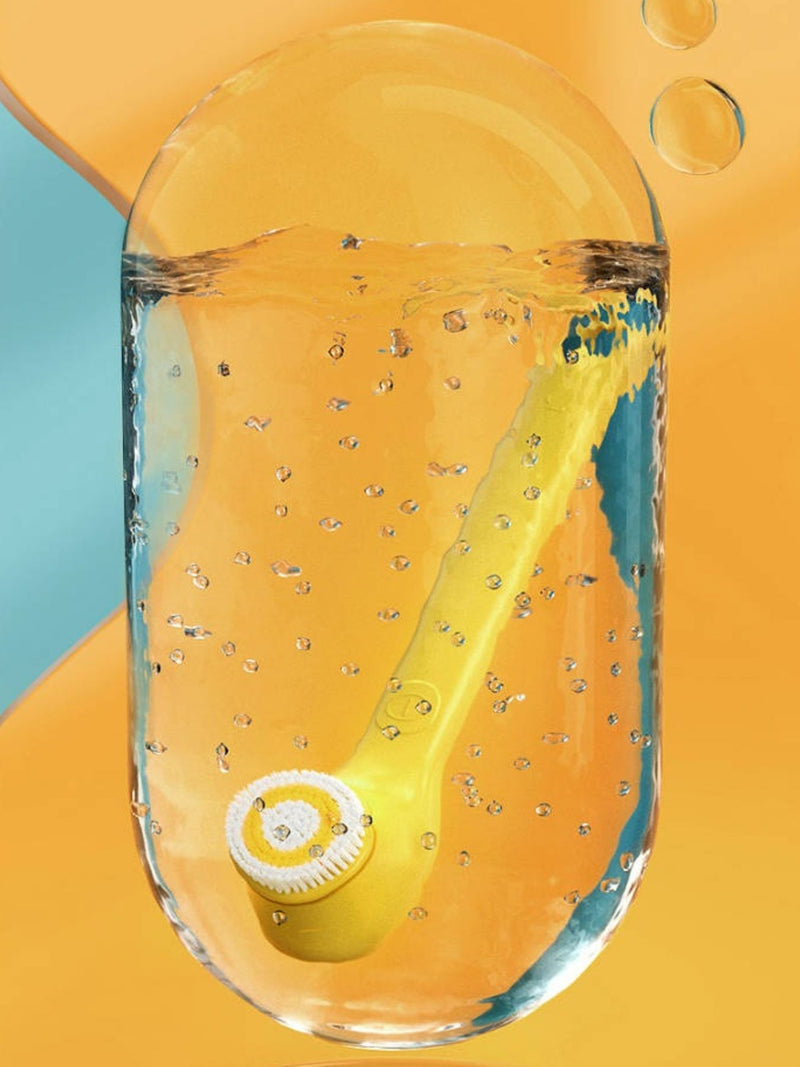 Waterproof facial cleansing brush full view