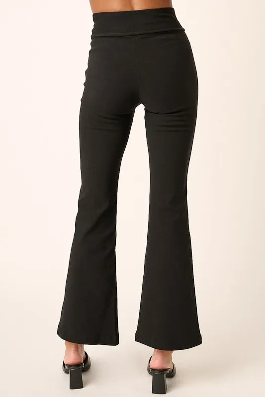 Mittoshop Surplice V Waist Flare Pants - Fashorio