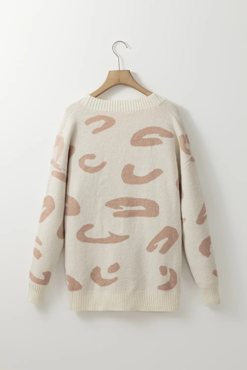 Leopard V Neck Button Down Cardigan - Fashorio