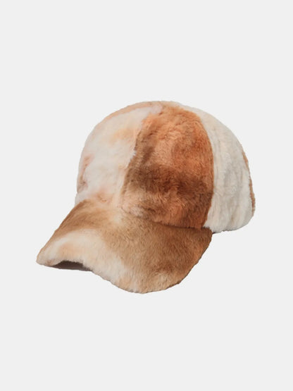Fuzzy Acrylic Baseball Cap Caramel One Size - Fashorio