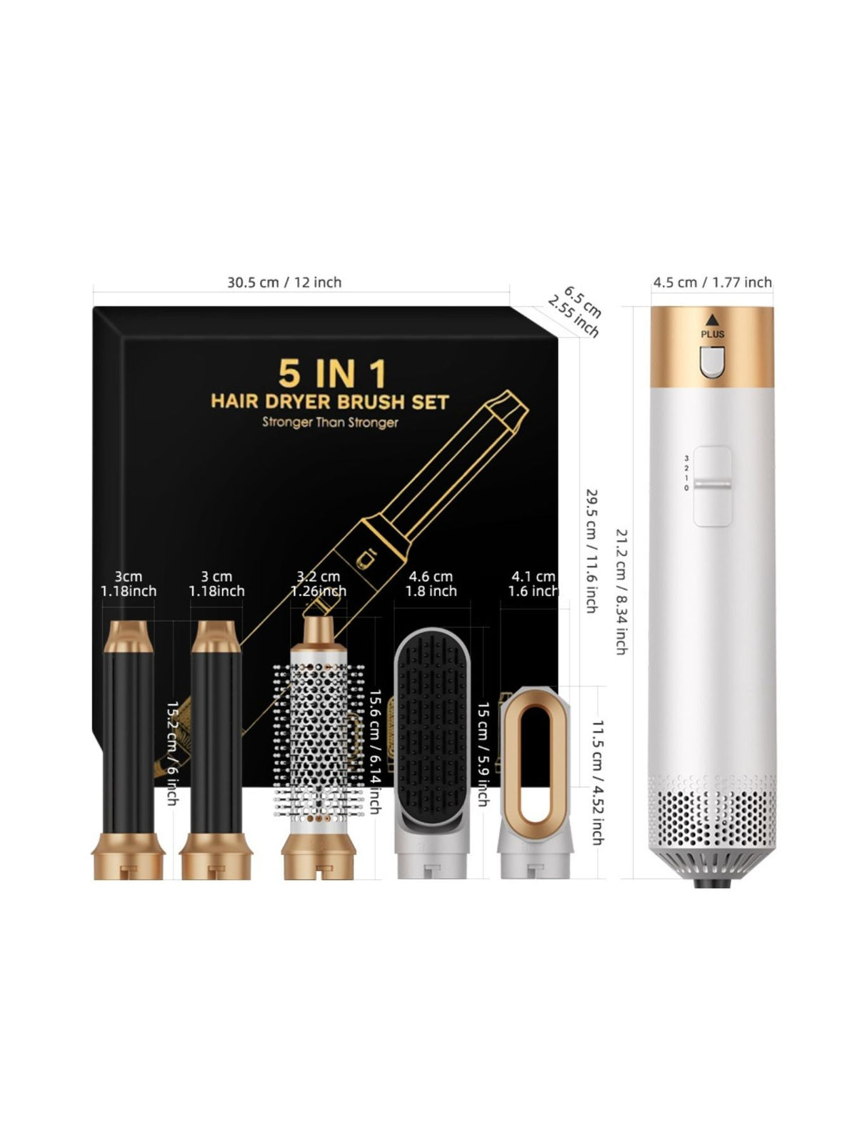 Hot air brush round barrel attachment