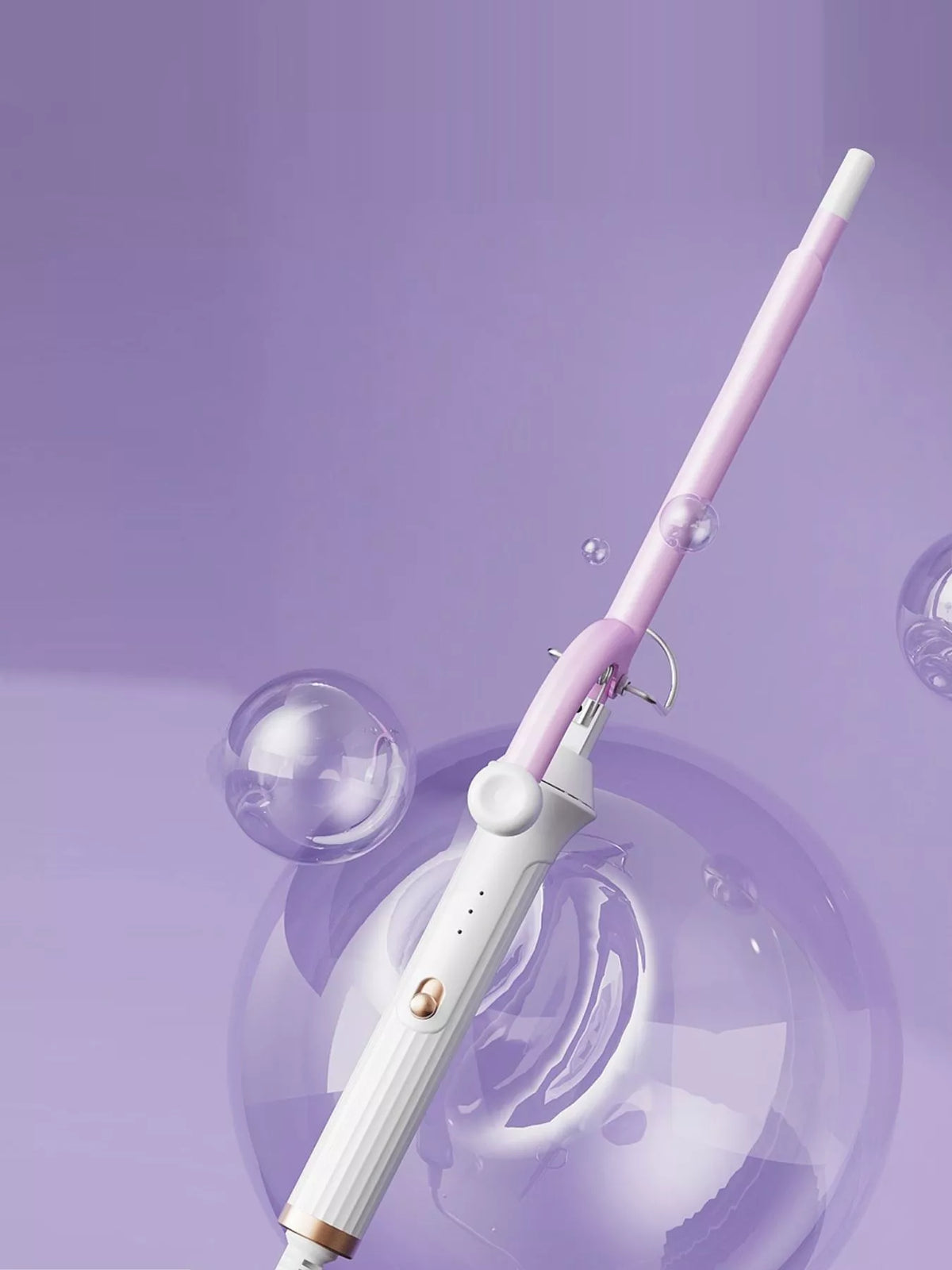 Curling iron handle and controls