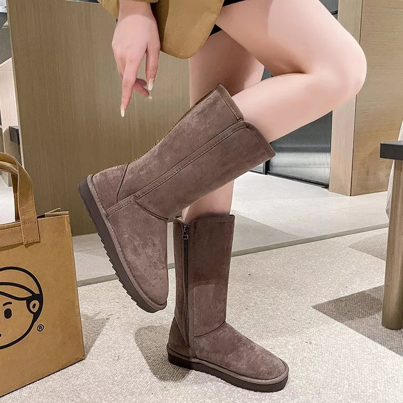 Knee High Boots with Zipper side profile