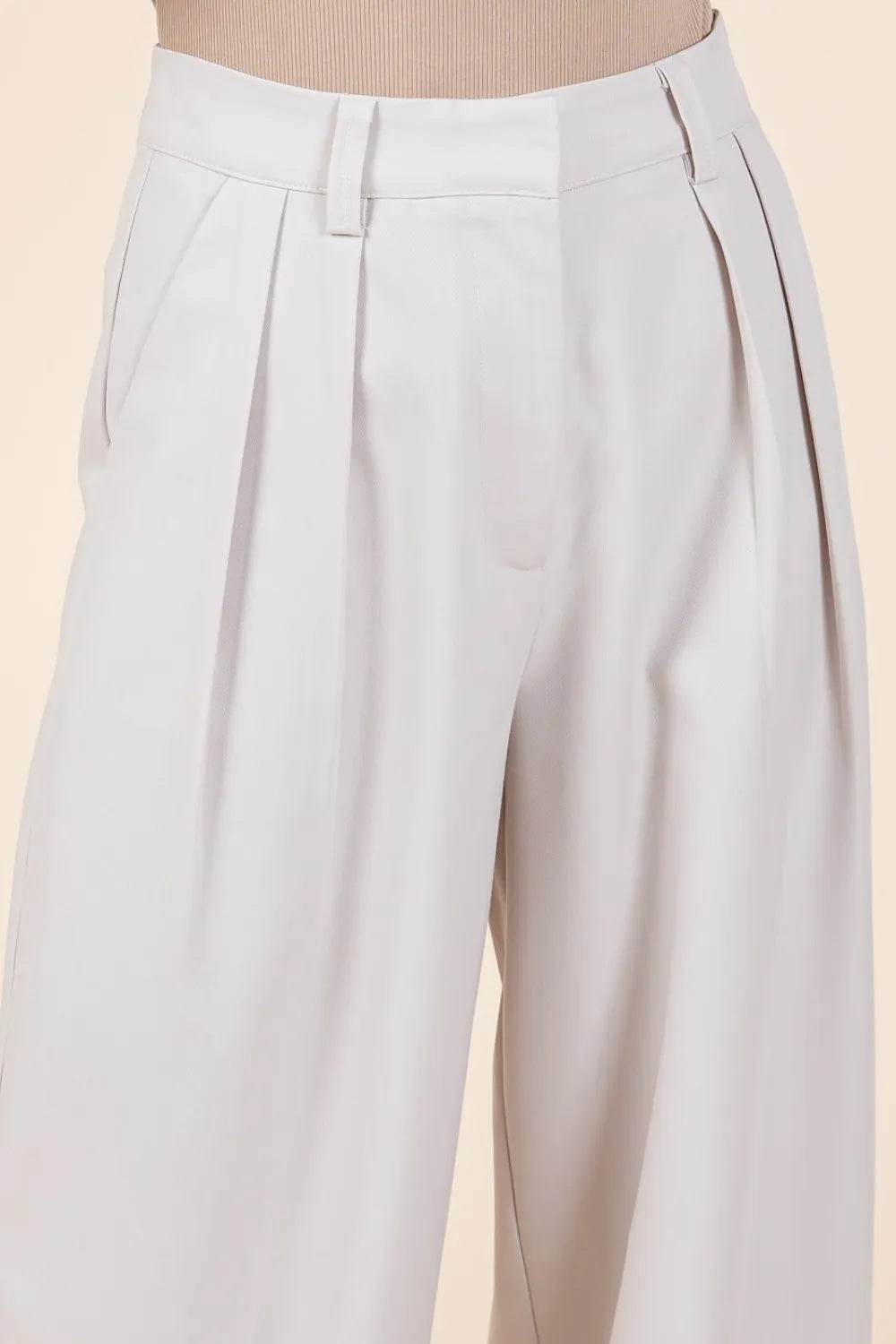 Mittoshop Pintuck Detail High Rise Pants - Fashorio