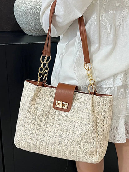 Woven Straw Shoulder Bag - Fashorio