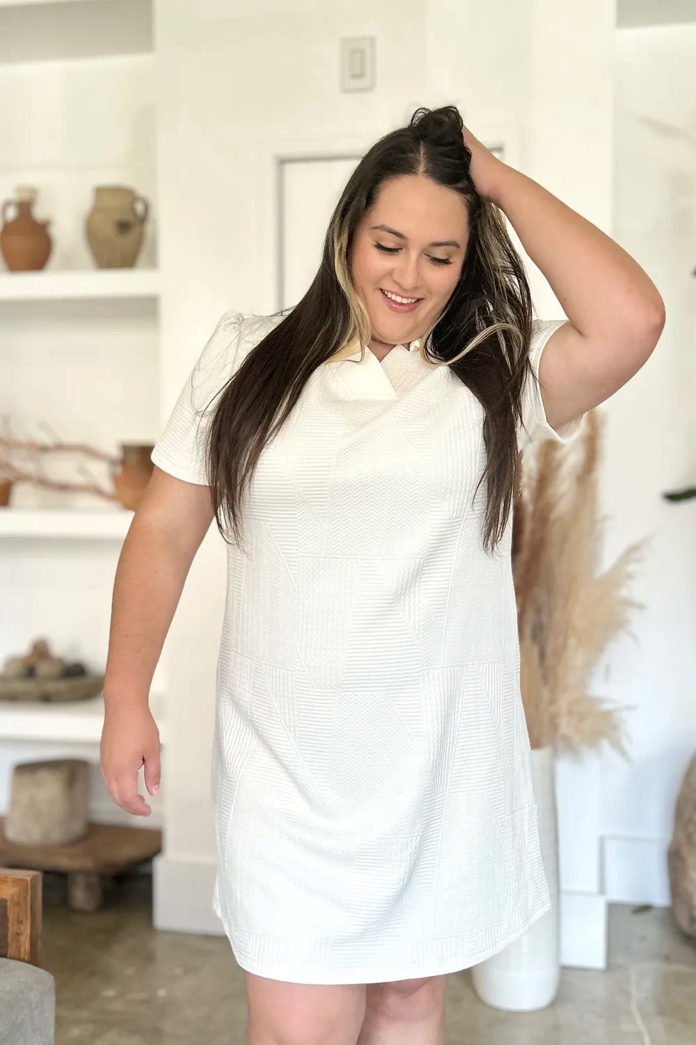 Short sleeve dress side view