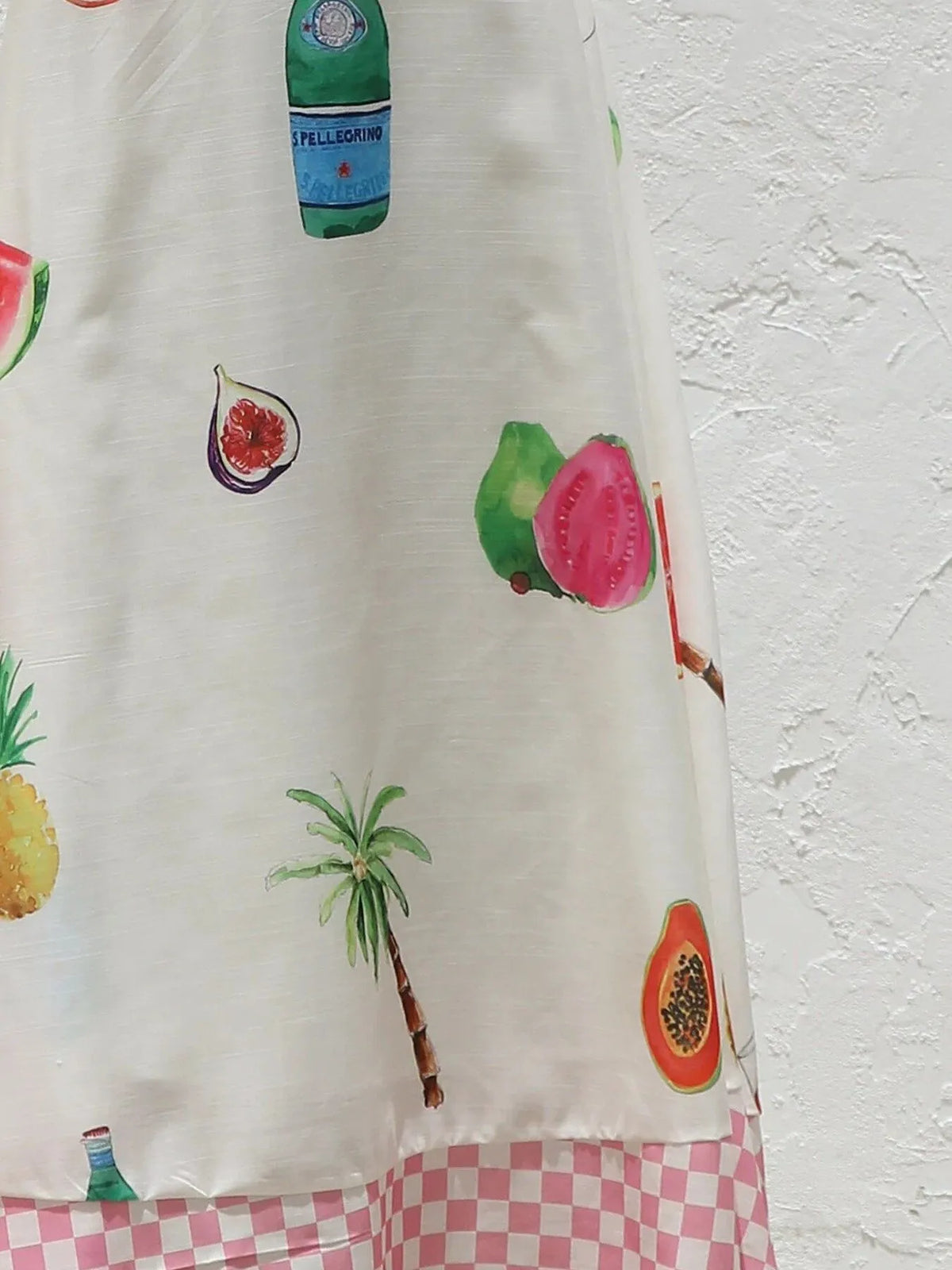 Printed square neck cami maxi dress in white styled look