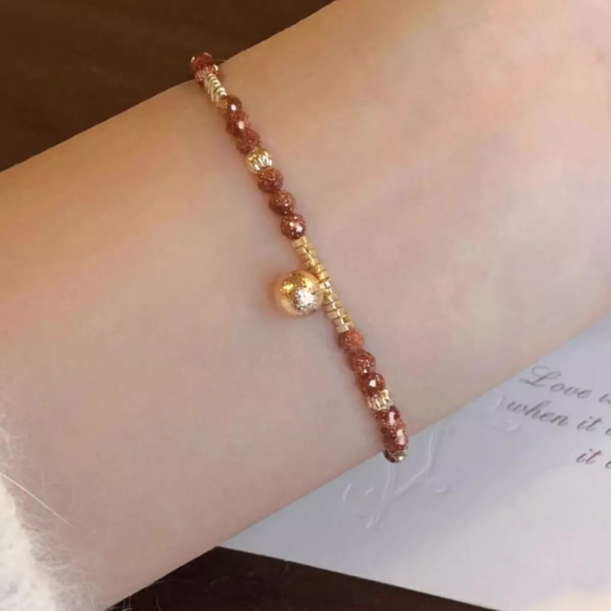Beaded bracelet clasp detail